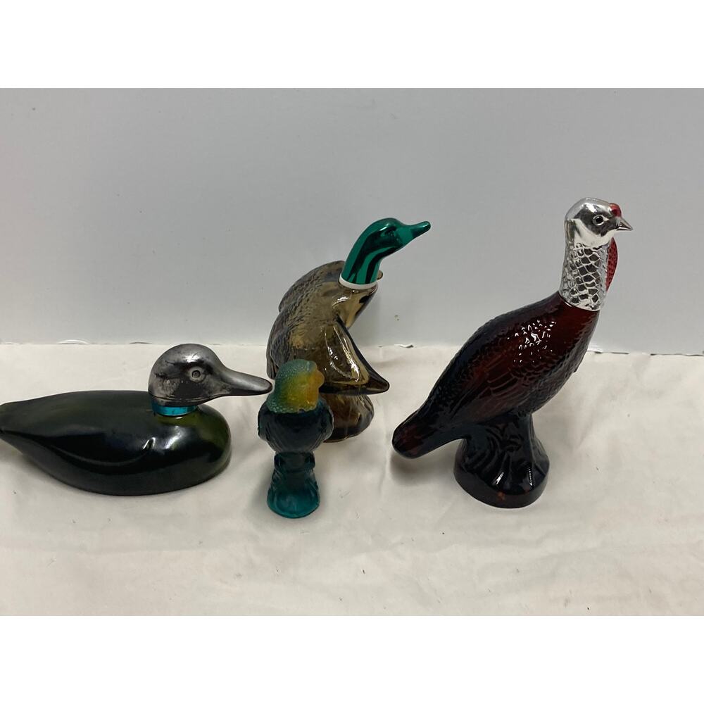 Avon Wild Country & Charisma Cologne Vintage Bird 4 Bottle Lot Duck Turkey